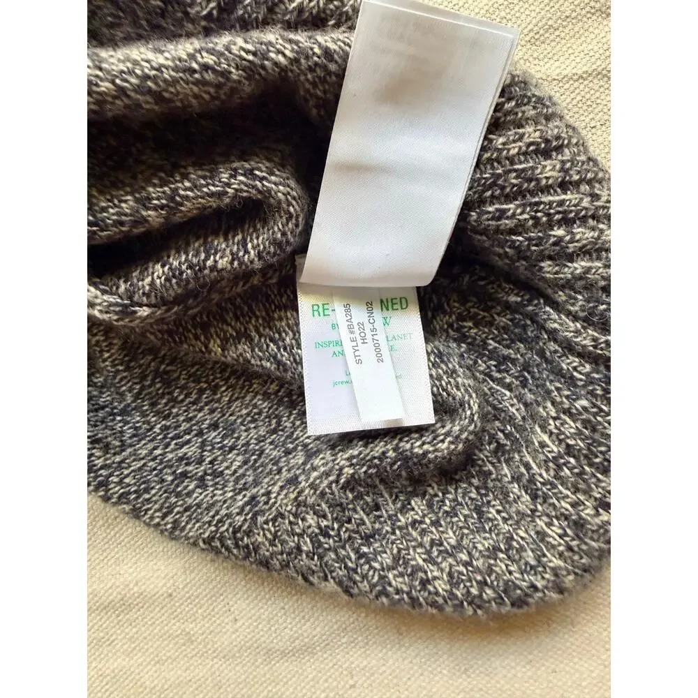 J. Crew Sweater Men's M Rugged Merino Wool Blend Crewneck Knit Gray Heathered
